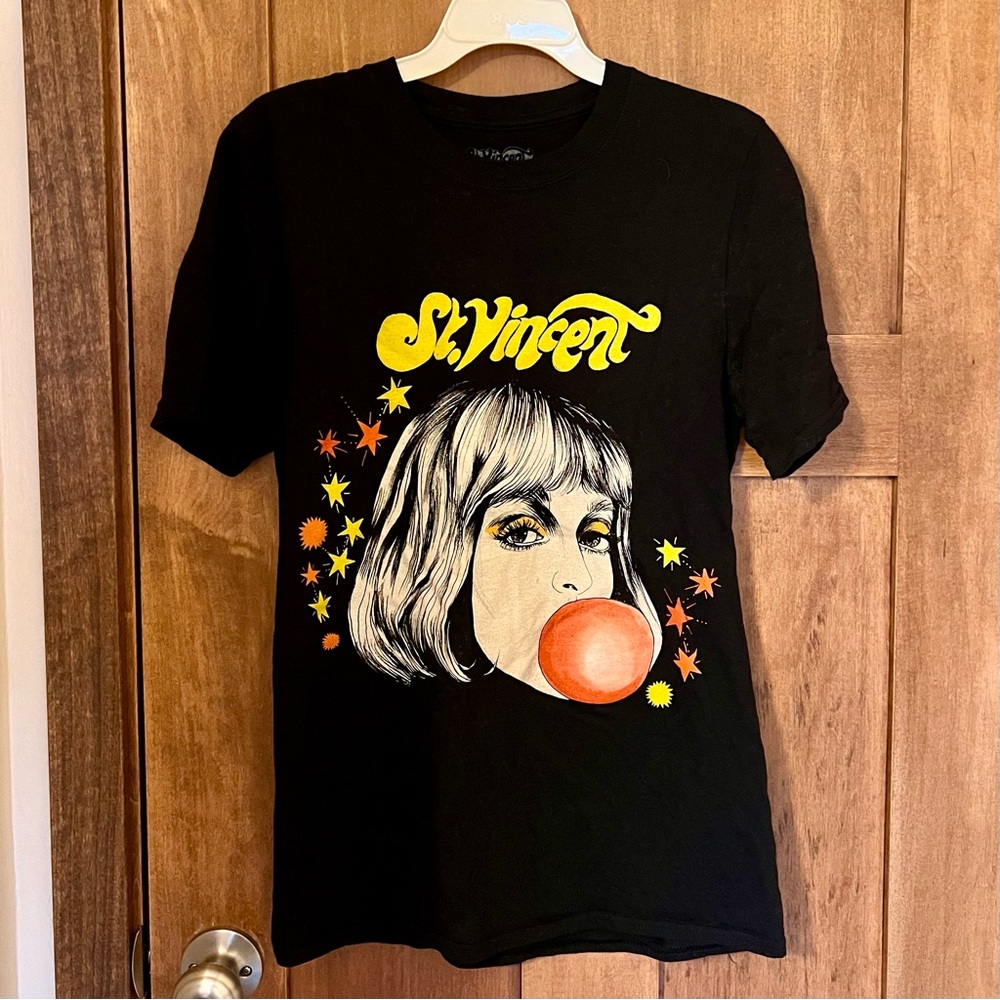 St. Vincent Bubblegum Band T-Shirt from Daddy’s Home Tour, Size Small